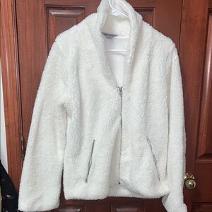 GAIAM Plush White Teddy Jacket